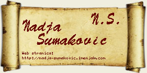 Nadja Šumaković vizit kartica